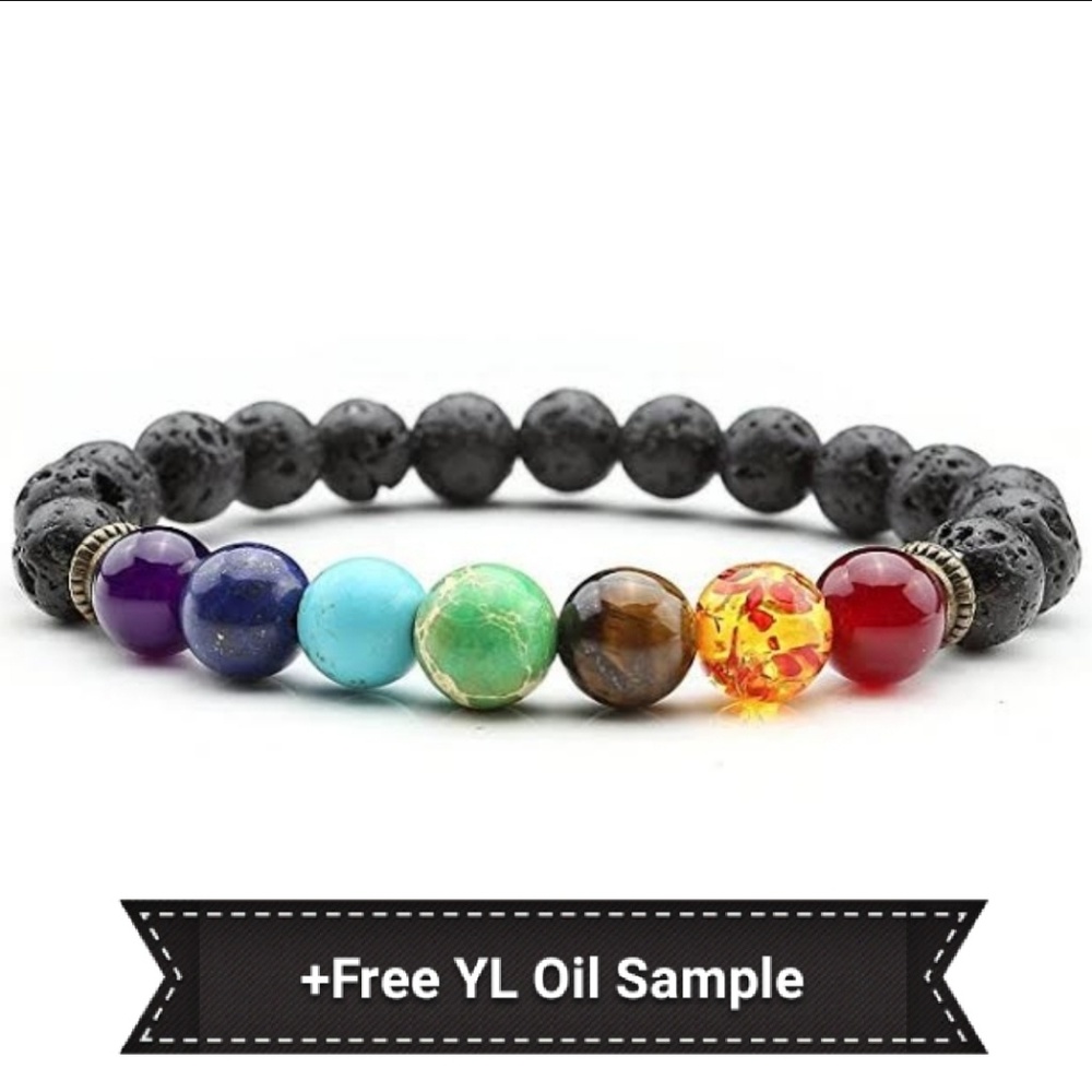 New Chakra Lava Diffuser Bracelet +FREE YL Sample